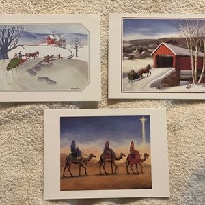 Lot of 3 Vintage Christmas Cards
